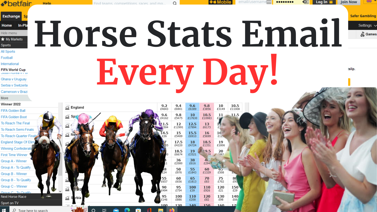 Horse Racing Stats Highlights Email